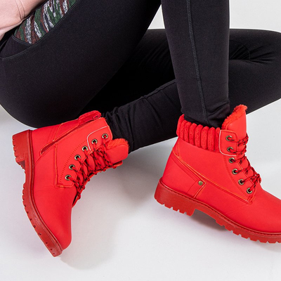 Sarkani sieviešu pārgājienu zābaki no Valdeman - Apavi