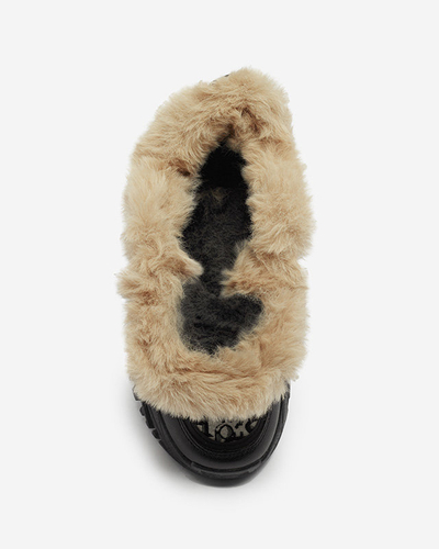 Женские спортивные кроссовки с мехом черного цвета Reyma- Footwear