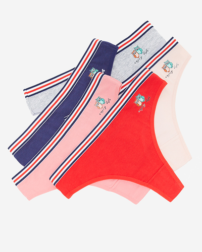 Коралловые женские трусики с принтом