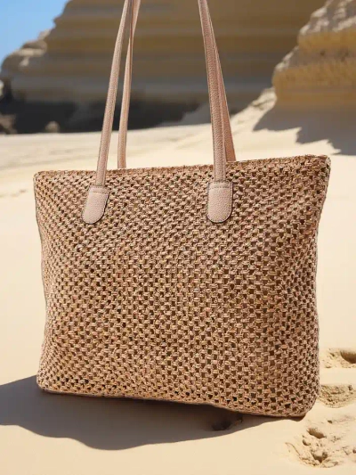 Royalfashion Large women's straw summer bag