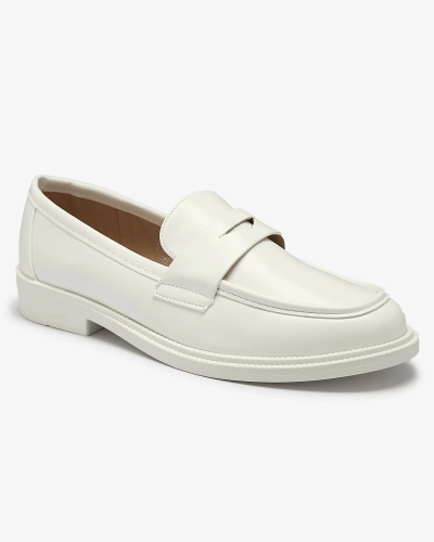Белые женские мокасины из экокожи Zibom- Footwear