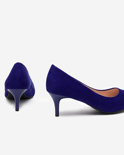 Cobalt women's pumps on a low heel Oia - Clothing