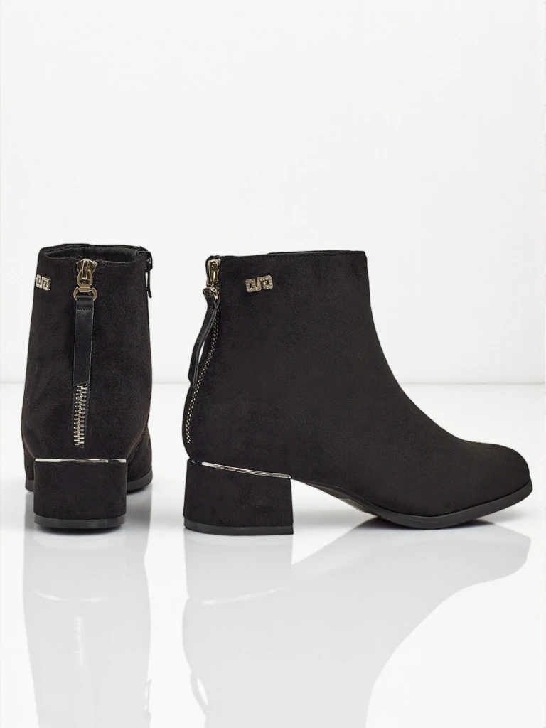 Women's Eco Suede Ankle Boots with Block Heel Arshinea