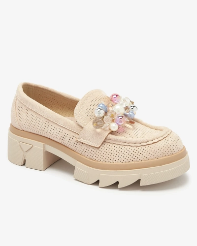 Sieviešu smilškrāsas ažūra mokasīni Peloga- Apavi