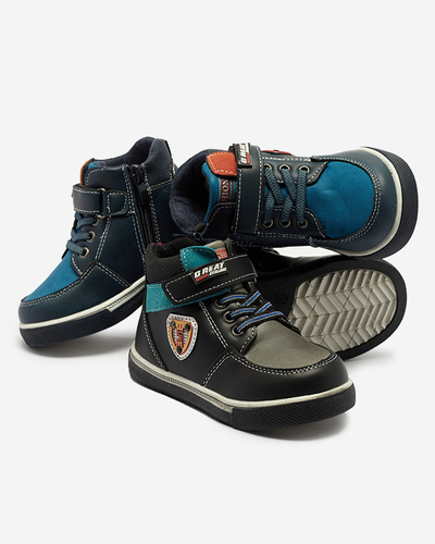 Black boys' boots Wiasio- Footwear