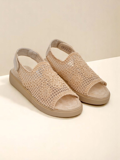 Royalfashion Women’s openwork sandals with Levay upper