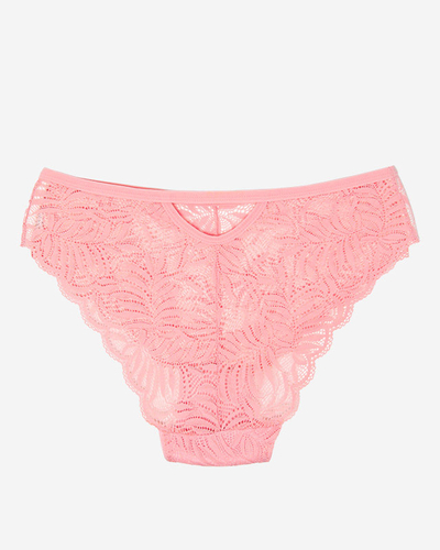 Women's pink lace brasilian panties - Underwear