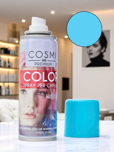 Krāsojošs matu laka aerosols Zils