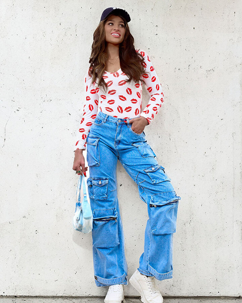 Royalfashion Sieviešu platās kaujas bikses