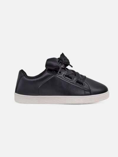 Royalfashion Women's eco-leather sneakers with decorative laces Etti