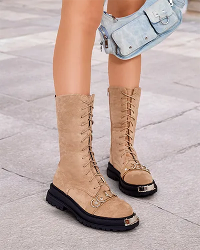 Royalfashion Sieviešu mežģīņu zābaki Werces