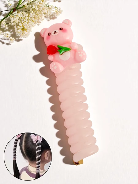 Royalfashion Hair elastic spring with Teddy bear Teddy Twist