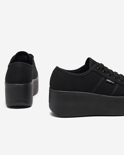 Black sports sneakers on the Darru platform - Footwear