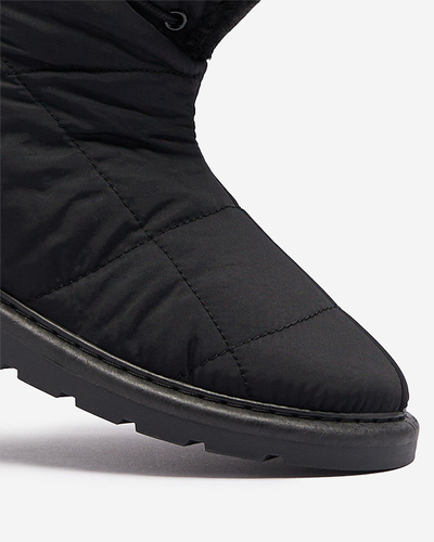 Черные женские сапоги a'la snow boots Amirfu- Footwear