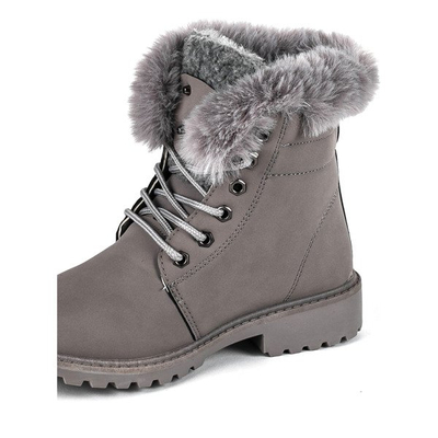 Clotilde gray insulated hiking boots - Footwear