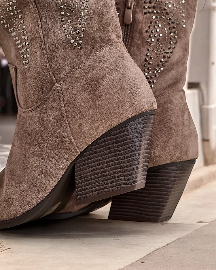 Royalfashion Women's cowboy boots on a heel Kokoko