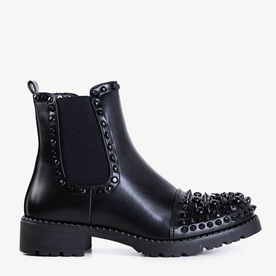Black women's boots with studs Bombsa - Footwear