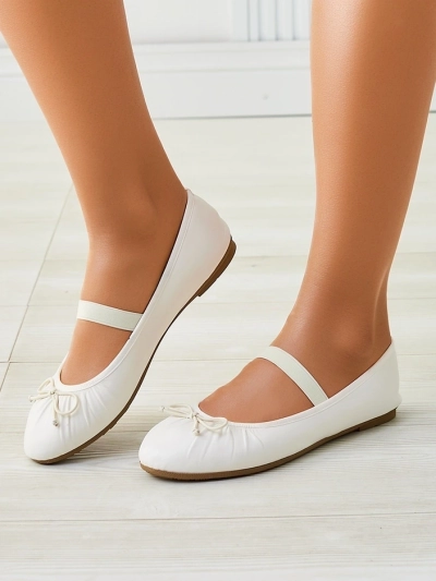Royalfashion Women's ballerinas with a bow and elastic Evsal