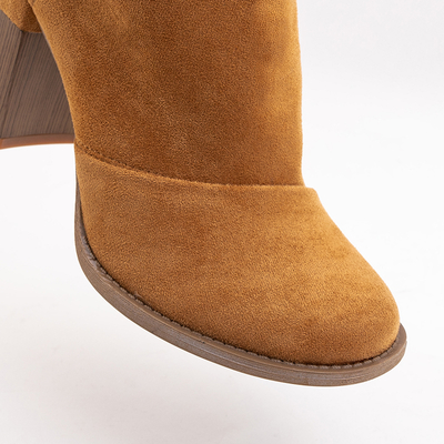 Women's boots with camel cut-outs Plinara - Footwear