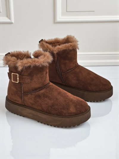 Royalfashion Women's Winter Crest Short Snow Boots