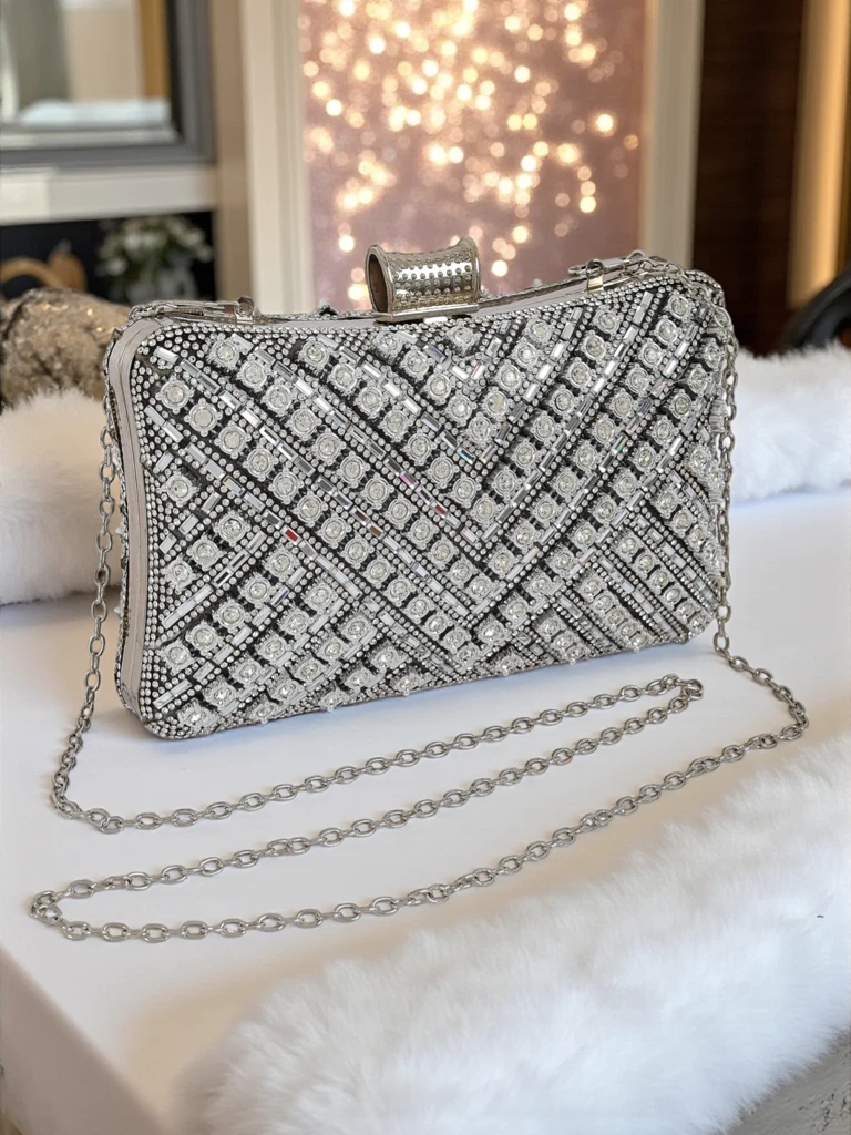 Royalfashion Women's Clutch Bag with Zircons Seraphine Glint