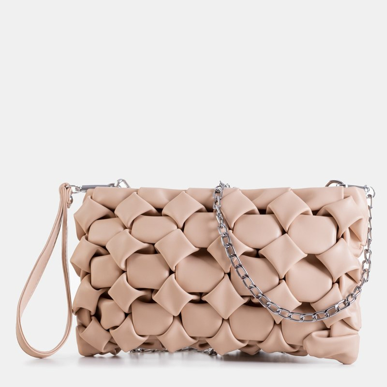 Braided Women's Handbag in Beige - Accessories