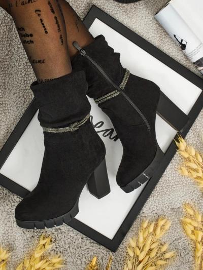 Women's Eco Suede Heeled Ankle Boots RuneFlicker
