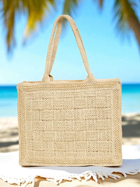 Royalfashion Large straw women's handbag Ariadne Raffia
