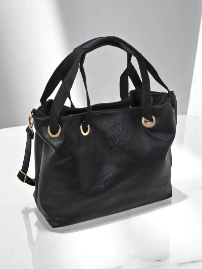 Royalfashion Large women's shopper bag made of eco-leather