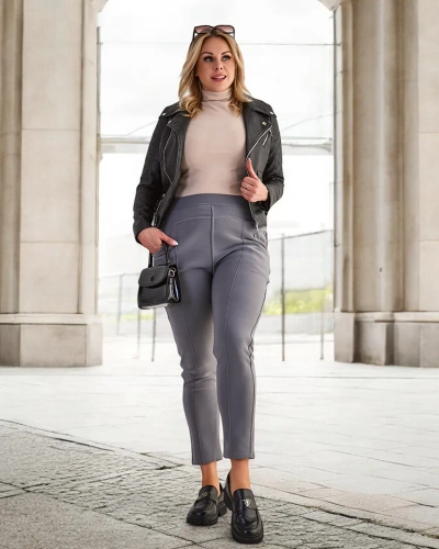 Royalfashion Утепленные женские брюки-треггинсы PLUS SIZE