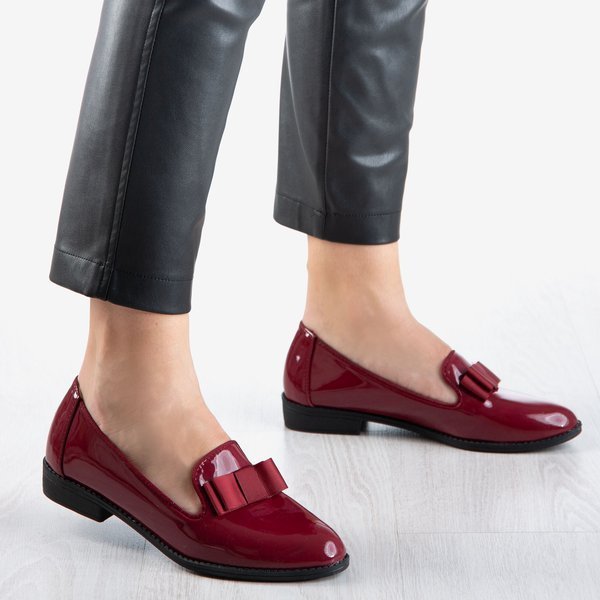 Red Holli varnished loafers for women - Footwear 1