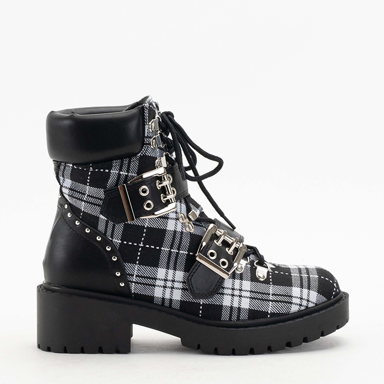 Women's checkered bags with buckles Masmin - Shoes