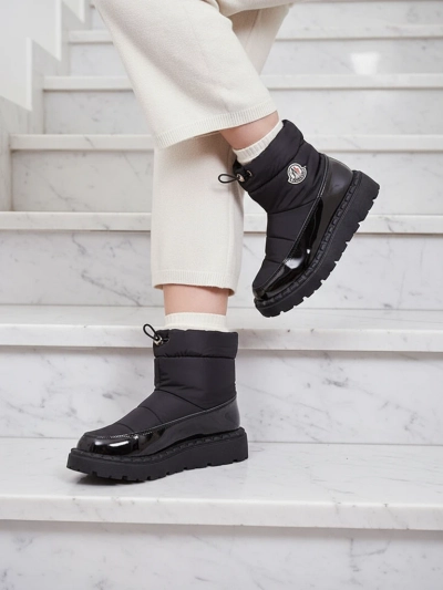 Royalfashion Sieviešu slips-on sniega zābaki melnā krāsā Ireda