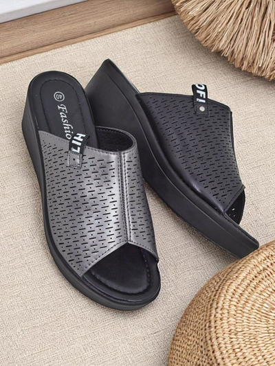 Royalfashion Women's Luna Wedge Heel Mules