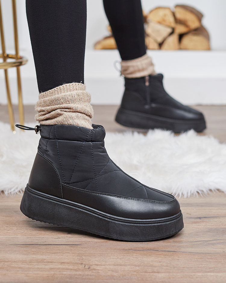 Royalfashion Sieviešu sniega zābaki melnā krāsā Fopinia