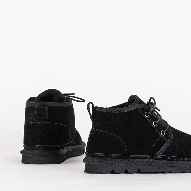 Luna Black Suede Comfortable Winter Children's Boots