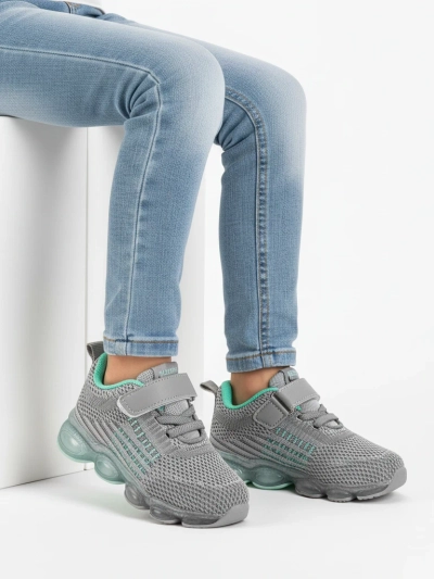 Sneakersy Dziecięce Astra Szare Syntetyczne Sportowe na Lato