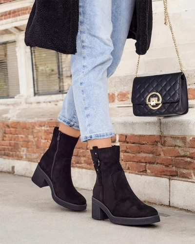 Royalfashion Women's ankle boots on a post Boron
