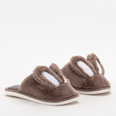 Brown women's slippers Crolisia - Footwear