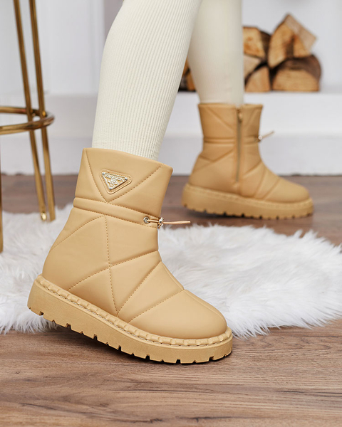 Royalfashion Camel Sieviešu zābaki a'la sniega zābaki Oterika