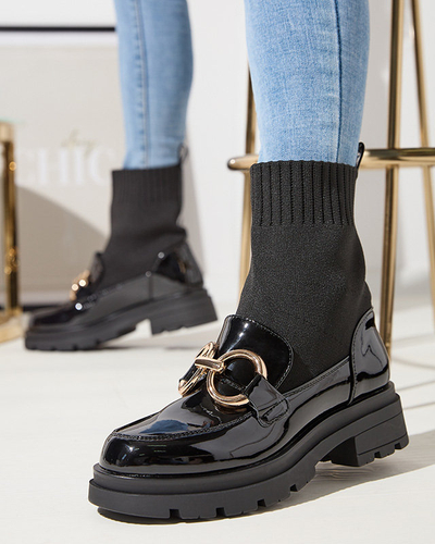 Черные женские сапоги с носком Accioi- Footwear