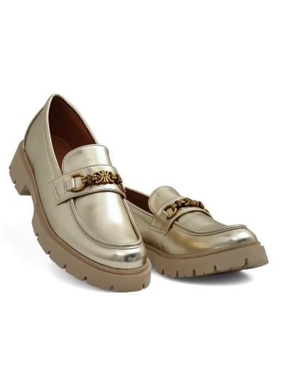 Royalfashion Женские мокасины с золотым покрытием Goldlove