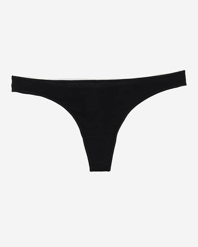 Classic Black Women's Thong - Underwear