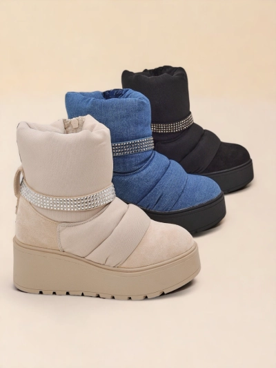 Royalfashion Women's wedge snow boots Renosi