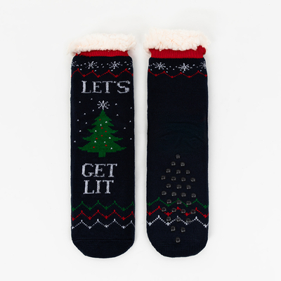 Женские носки с новогодним принтом