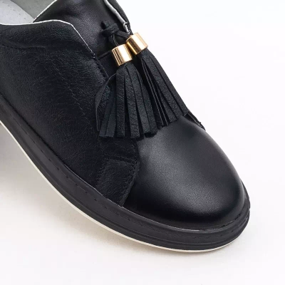 OUTLET Black girls' slip on shoes from Xomi- Shoes