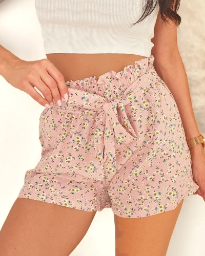 Royalfashion Women's floral fabric short shorts