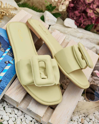 Royalfashion Женские шлепанцы из эко-кожи с бантом dimis