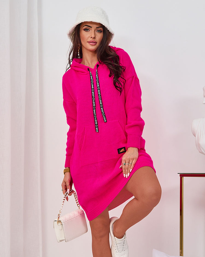Royalfashion Fuchsia women's sweater dress