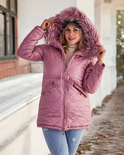 Royalfashion Женская стеганая куртка розового цвета